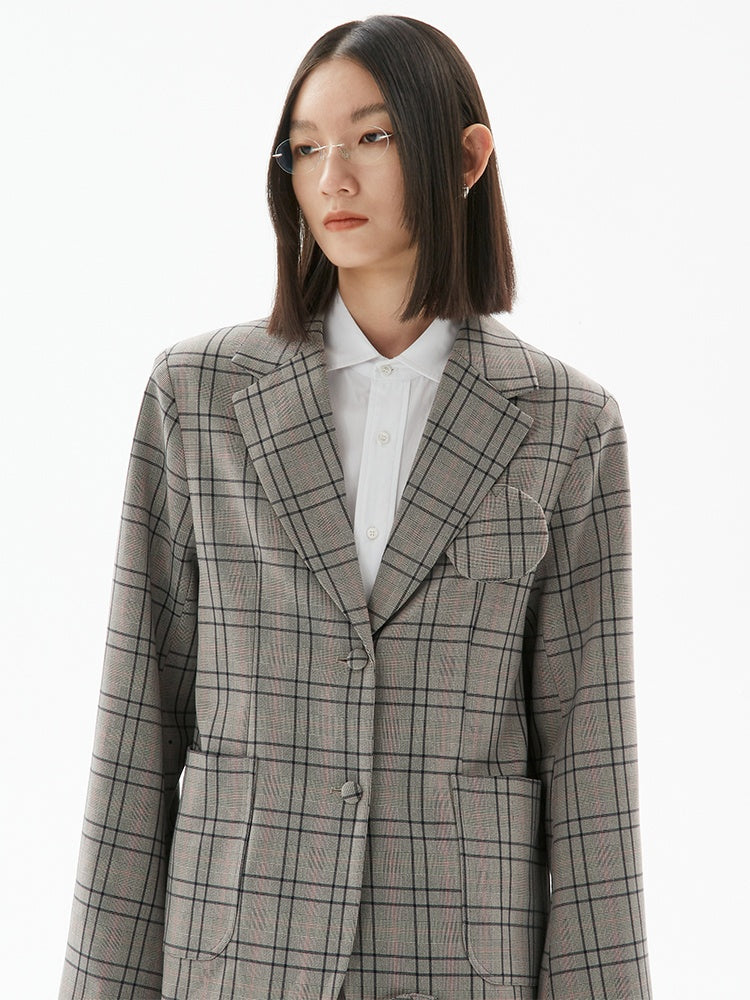 British Plaid Casual Jacket