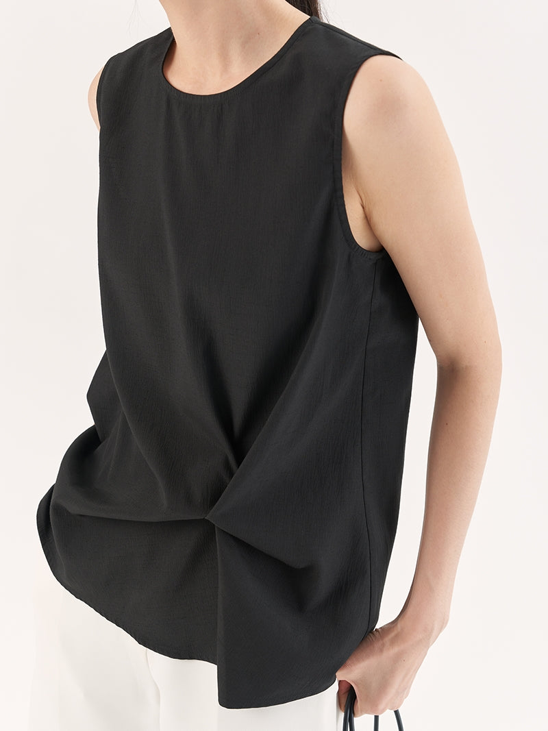 Knot-Front Sleeveless Top