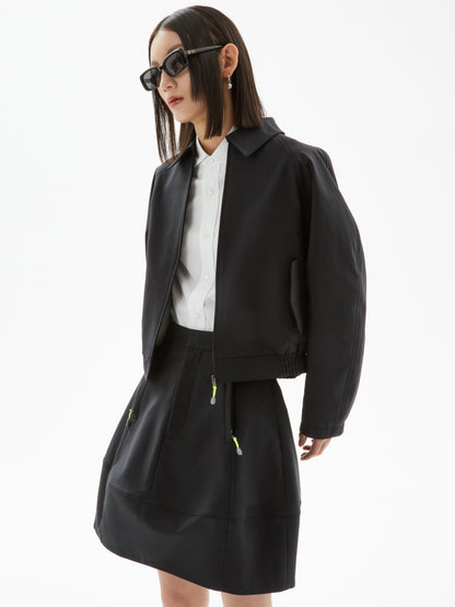 Raglan Sleeve Jacket Skirt Suit