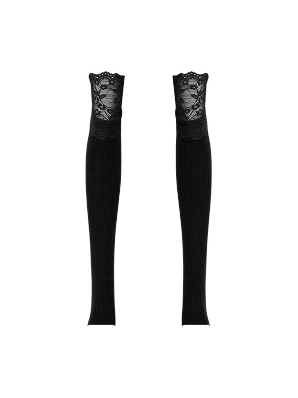 Elastic Lace Stitch Leg Sleeves