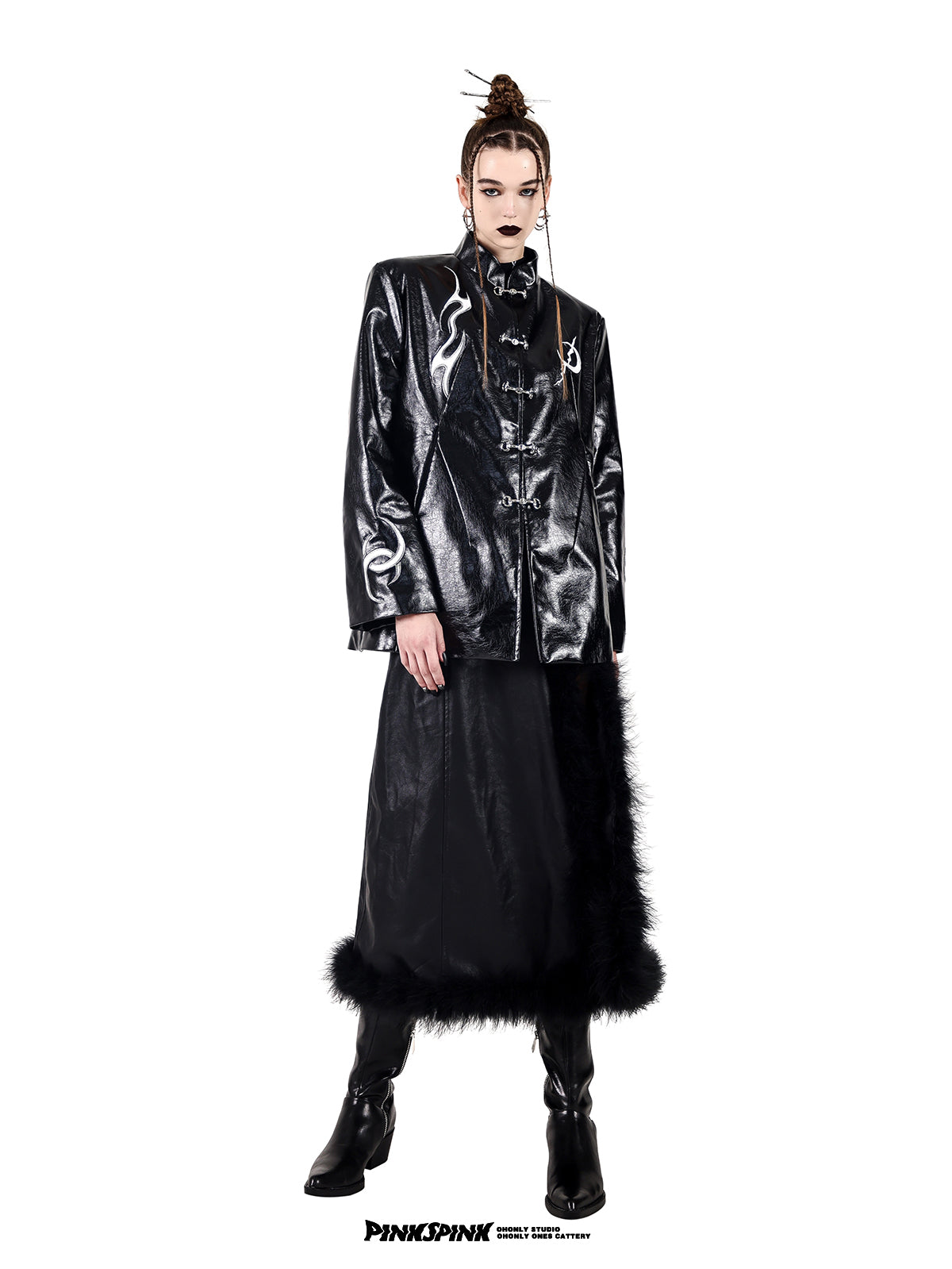 Leather Nichi Cool Jacket PINKSPINK ARCANA ARCHIVE