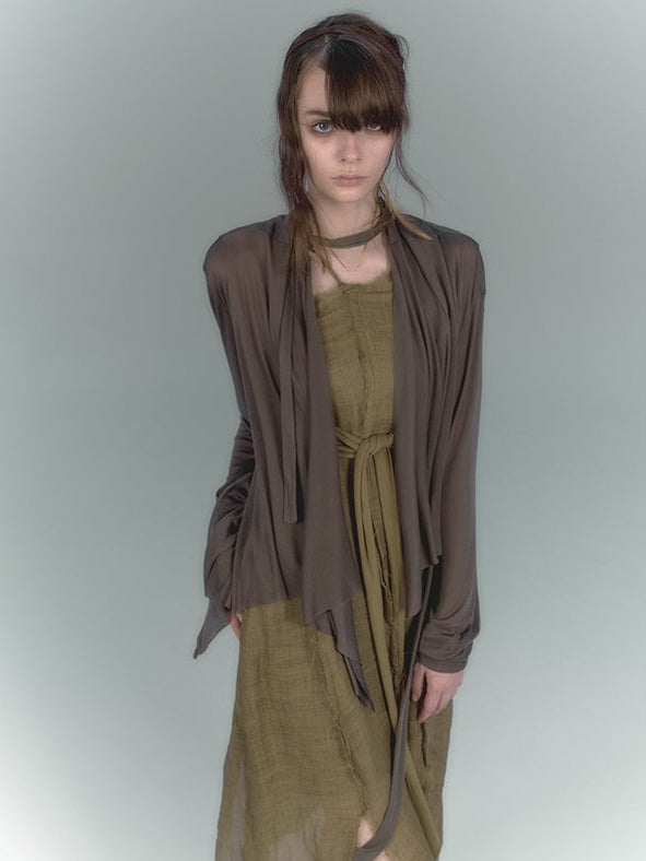 Asymmetrical Loose Outer Cardigan