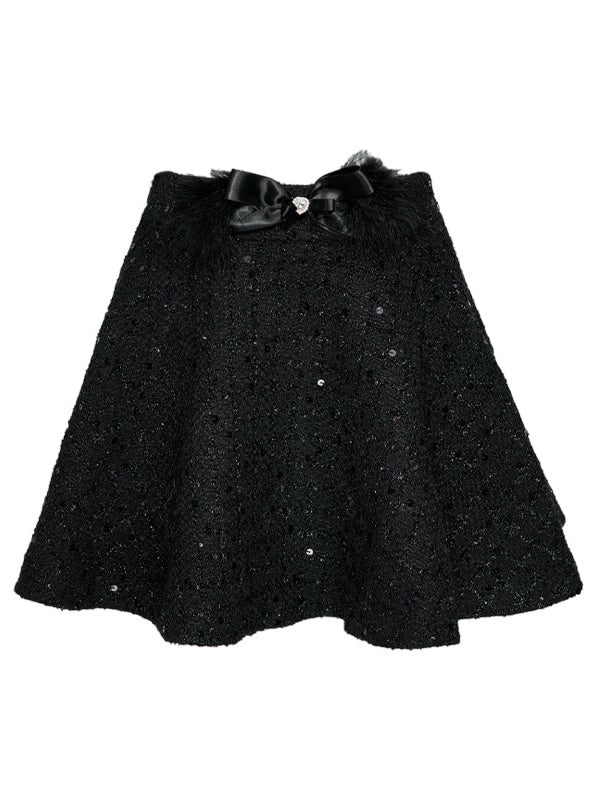 Bowknot Small Fragrant A-line Umbrella Skirt