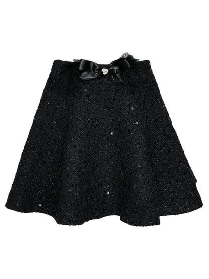 Bowknot Small Fragrant A-Line Umbrella Skirt