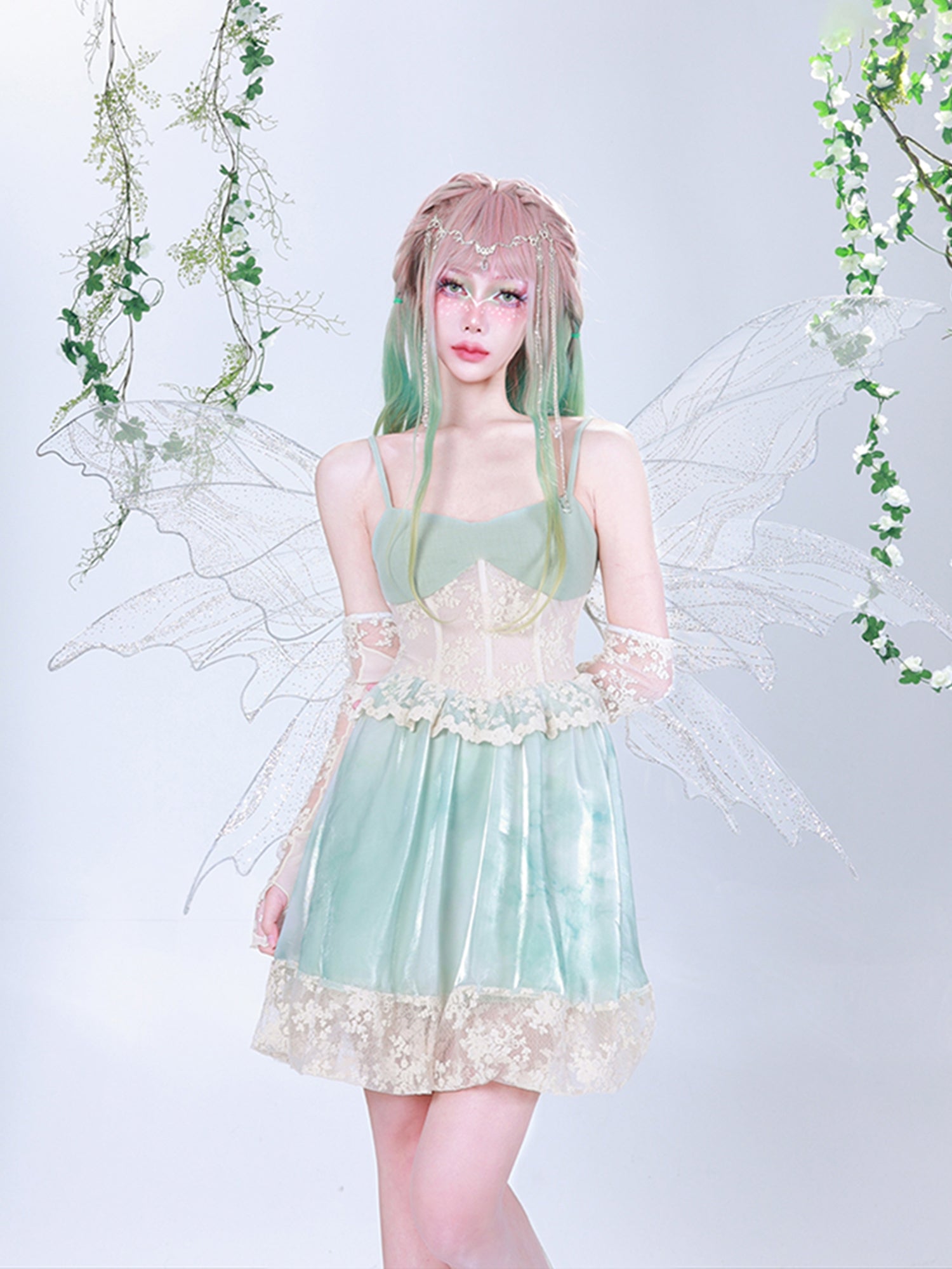 fishbone corset dress Sheer Luck Amari Fishbone Corset Bud Dress (Pink) S