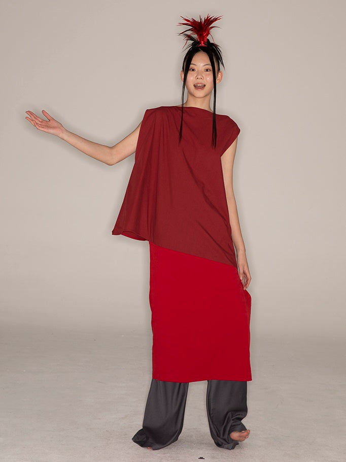 Simple Loose Sleeveress Thin Dress