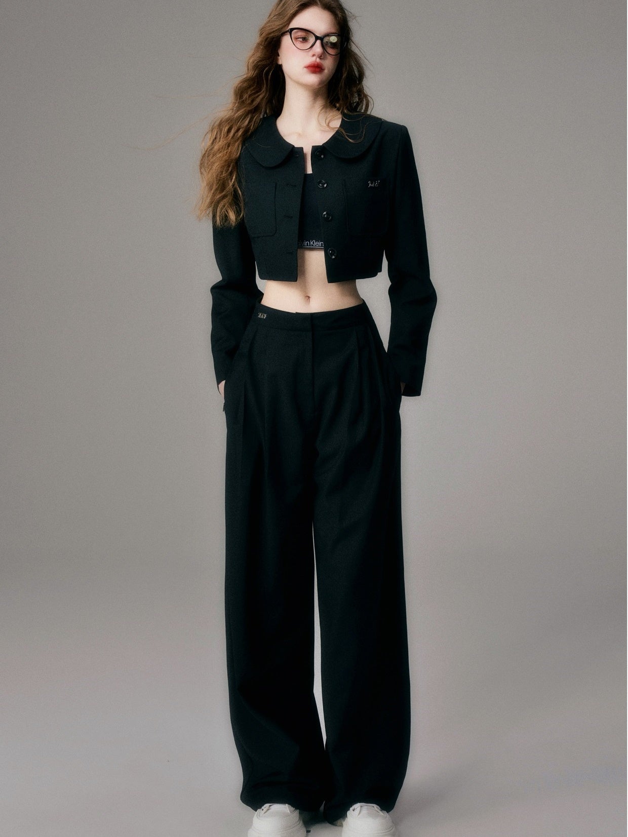 DRAPE LOOSE STRAIGHT PANTS