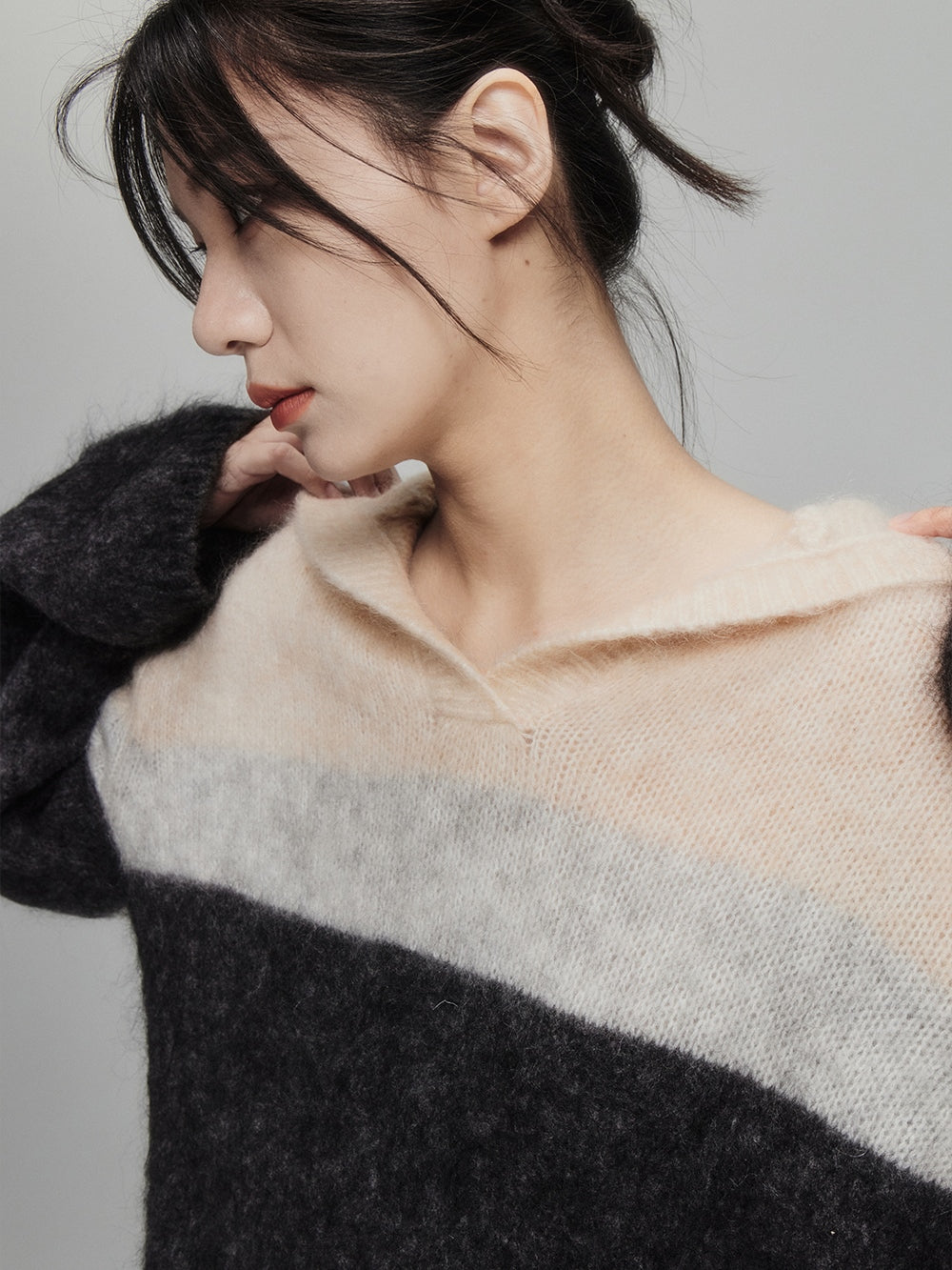 Mohair Colorblock Sweater