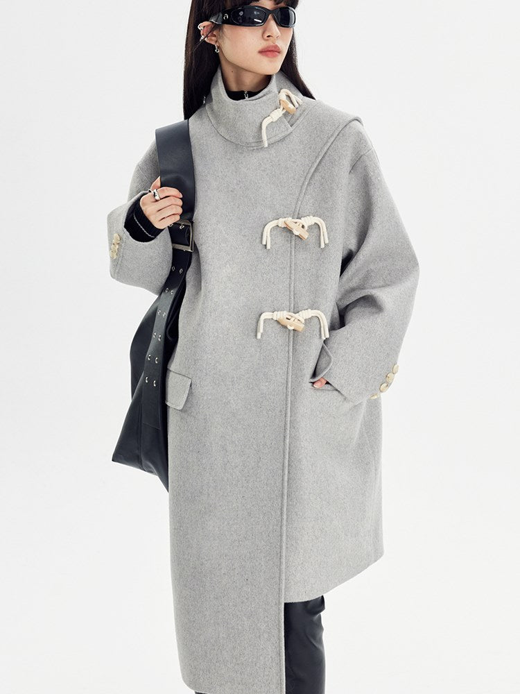 Horn Button Woolen Coat