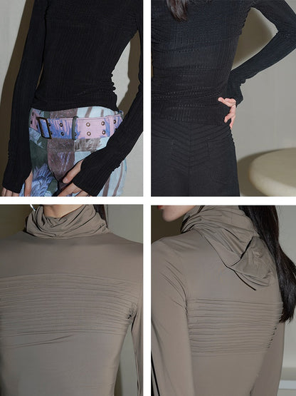 Slim Fit Hooded Bottoming Shirt