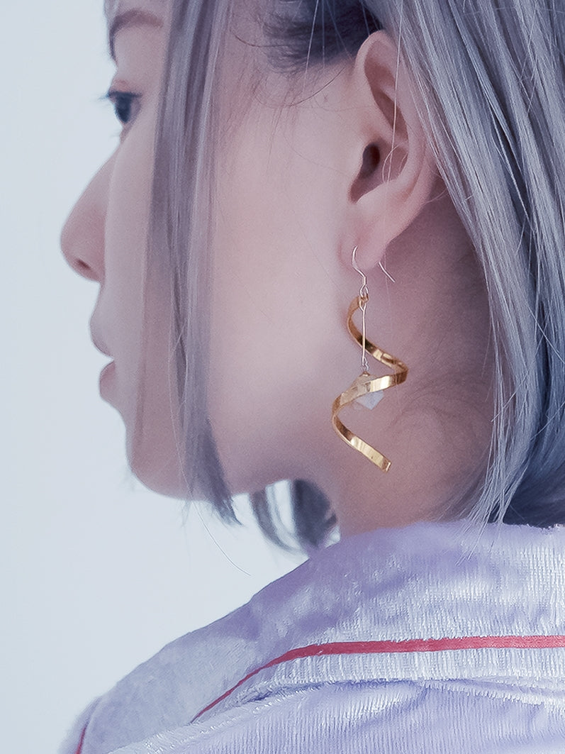 Asymmetric Metal Ball Earrings