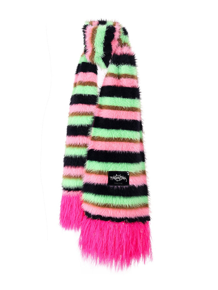 Impact Color Stripe Knitted Muffler