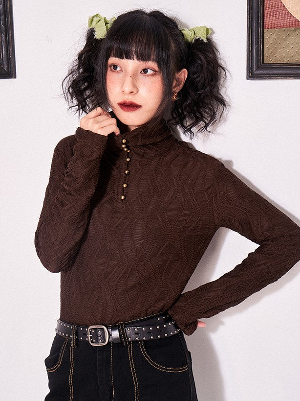 Half Button Turtleneck Bottoming Shirt