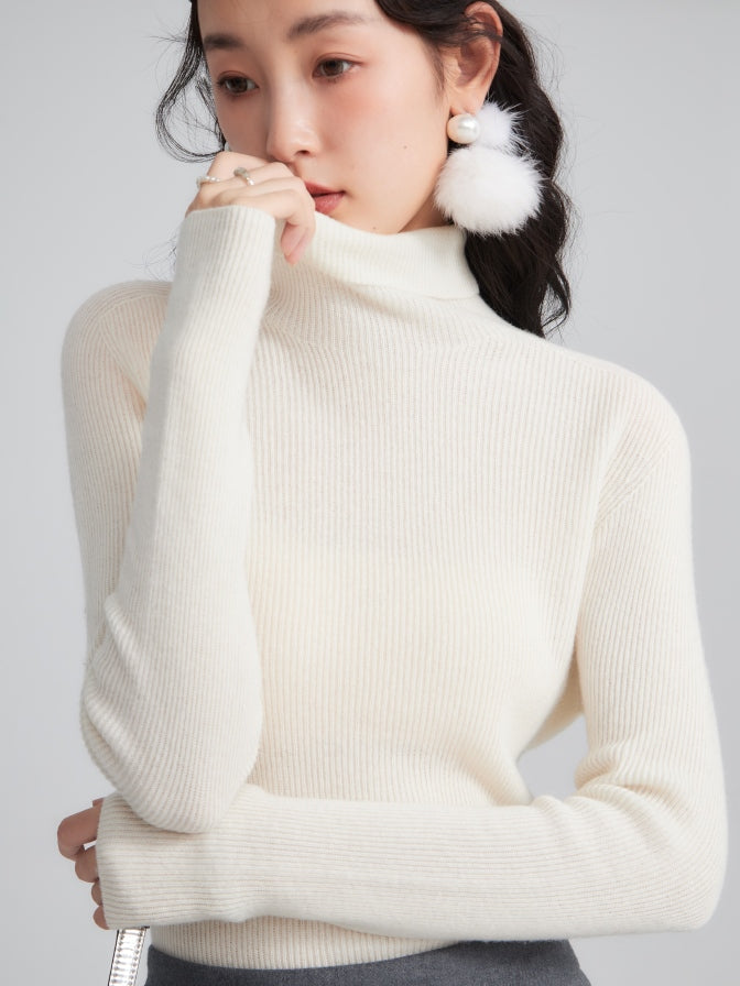 PURE WOOL TURTLENECK SWEATER