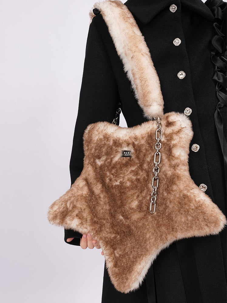 Furry Star One Shoulder Bag