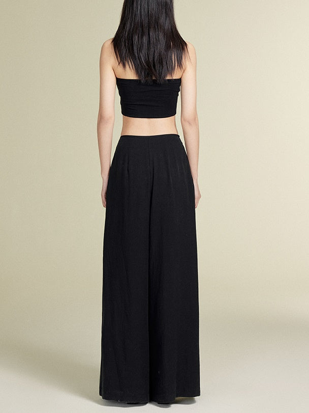 LOOSE CASUAL WIDE-LEG PANTS