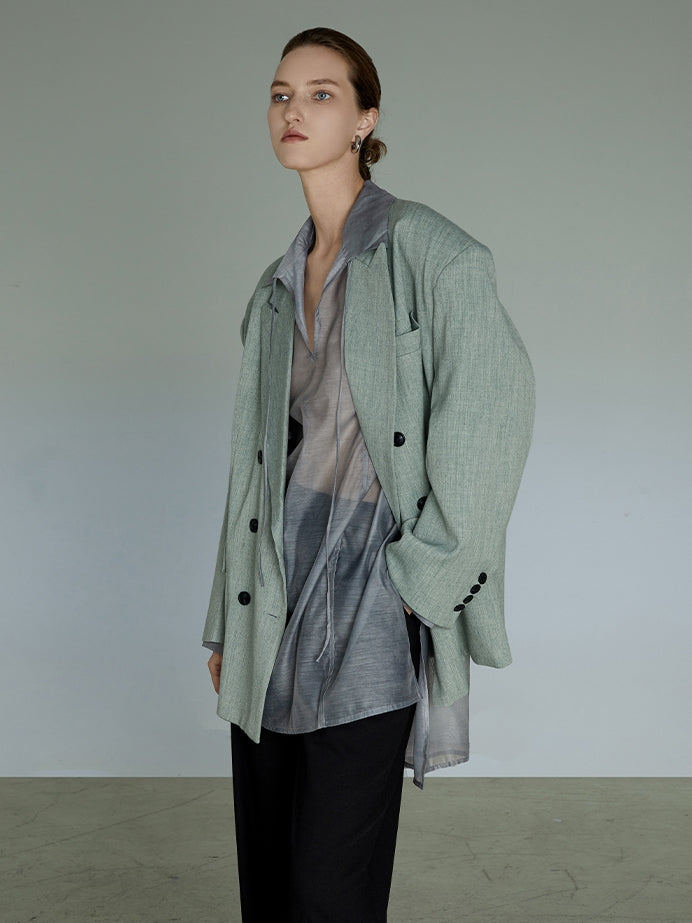 UNSPOKEN】Layered jacket UX21W013