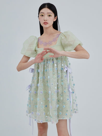 Flower Embroidery Princess Dress