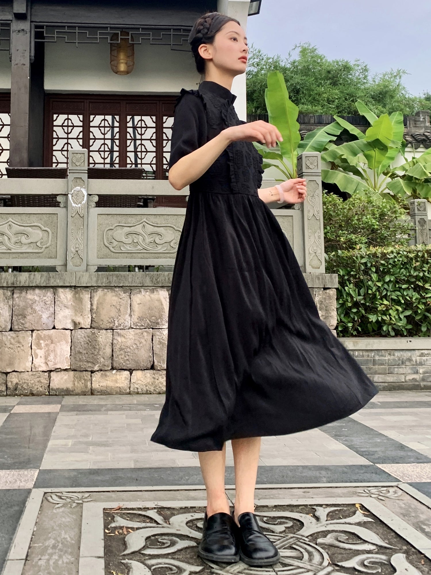 Mid-length Cheongsam Fringe Dress