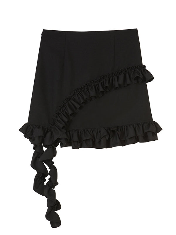 Ruffle A-Line Skirt