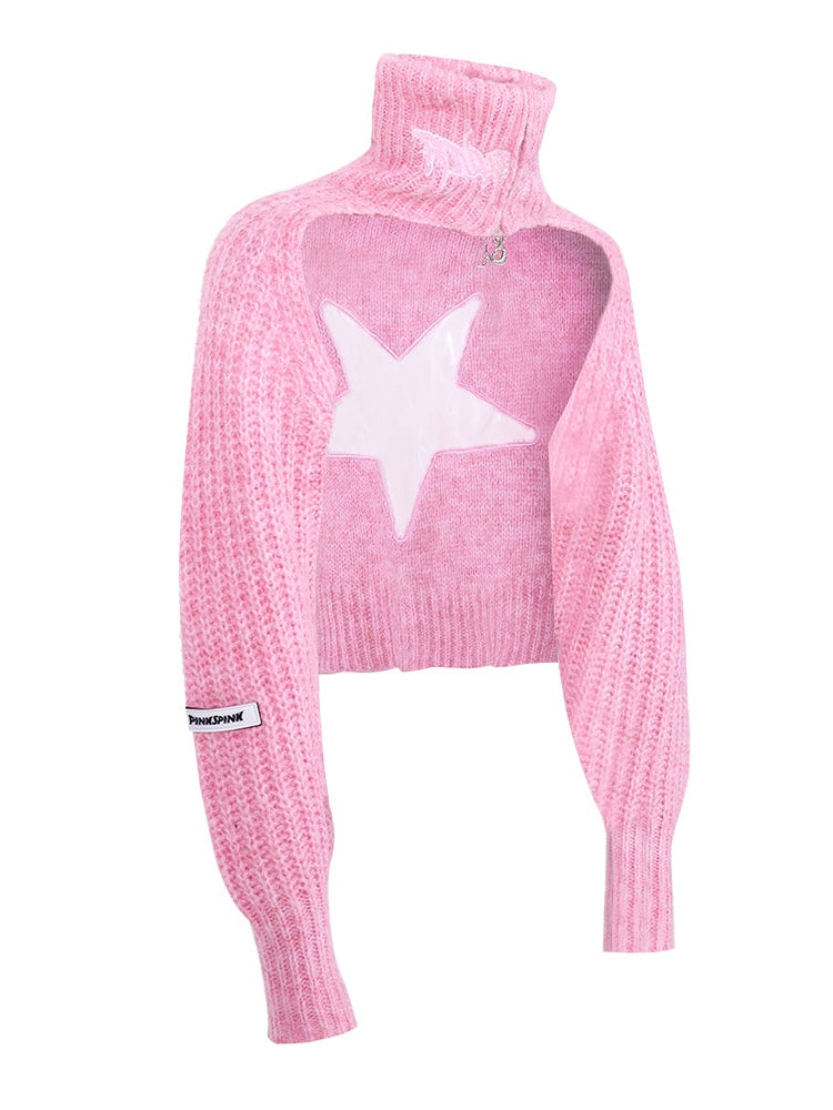 Pentagram Cutout Hot Girl Sweater