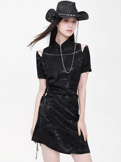 New Chinese Style Hollow Dress