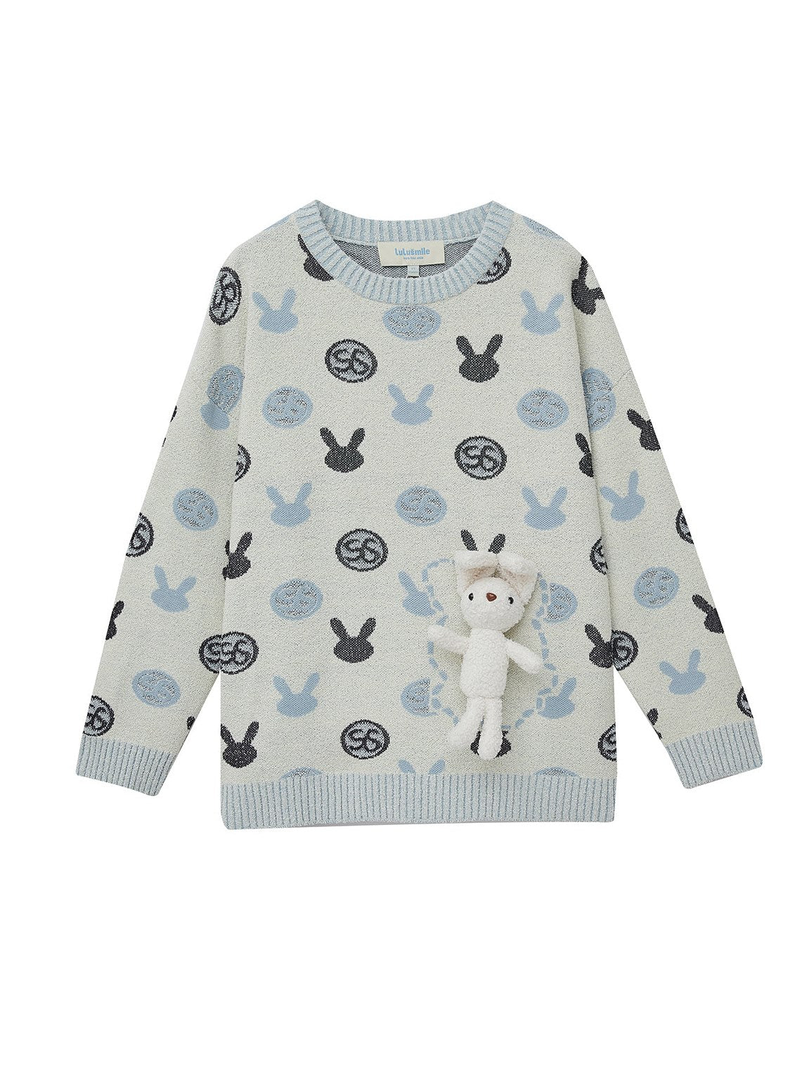 Rabbit Print Sweater