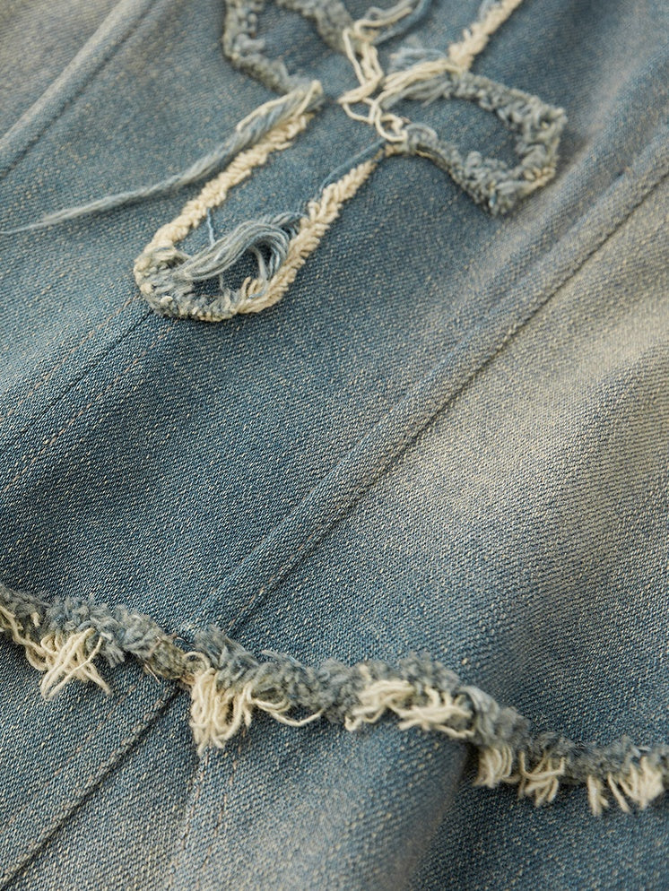 Sous-soutenance en denim One-pièce irrégulière