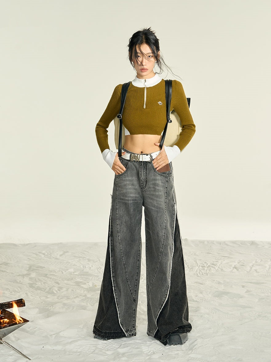 Cropped Wool Knitted Top