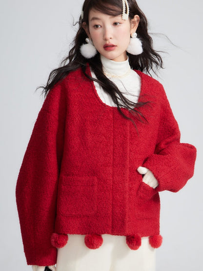 Wool Circle Short Coat