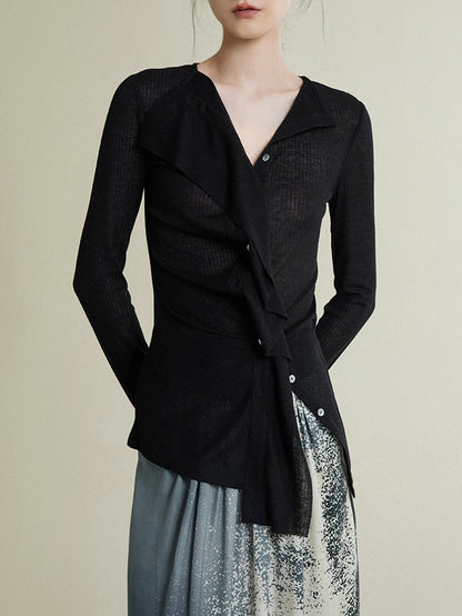 Asymmetric Placket Shirt