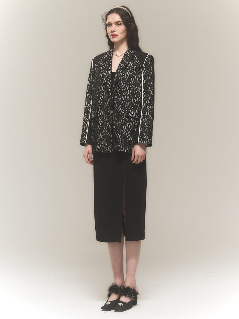 Lace Stitching Long-sleeved Jacket