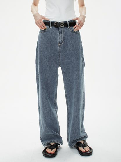 Hohe Taille -Umriss Jeans