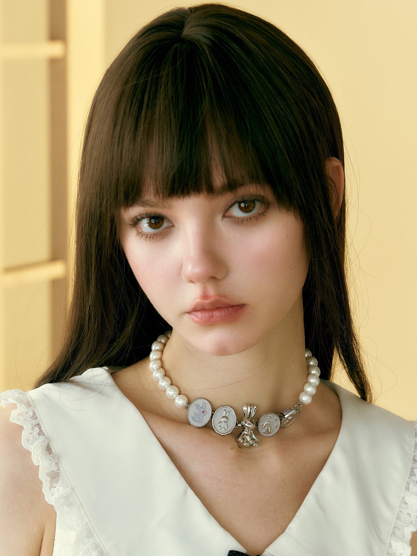 Bunny Combination Pearl Chocker