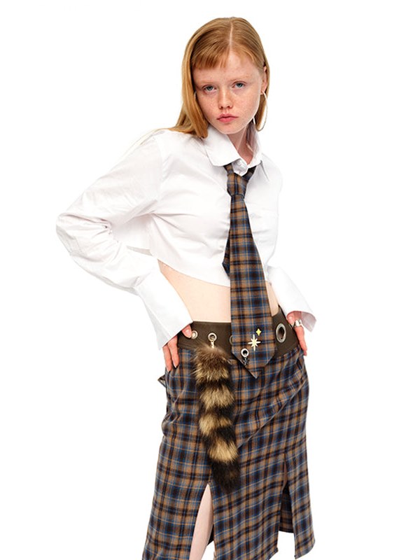 Plaid Skirt and Necktie