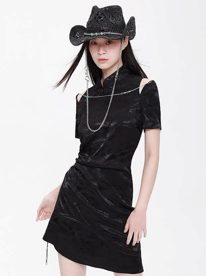 New Chinese Style Hollow Dress