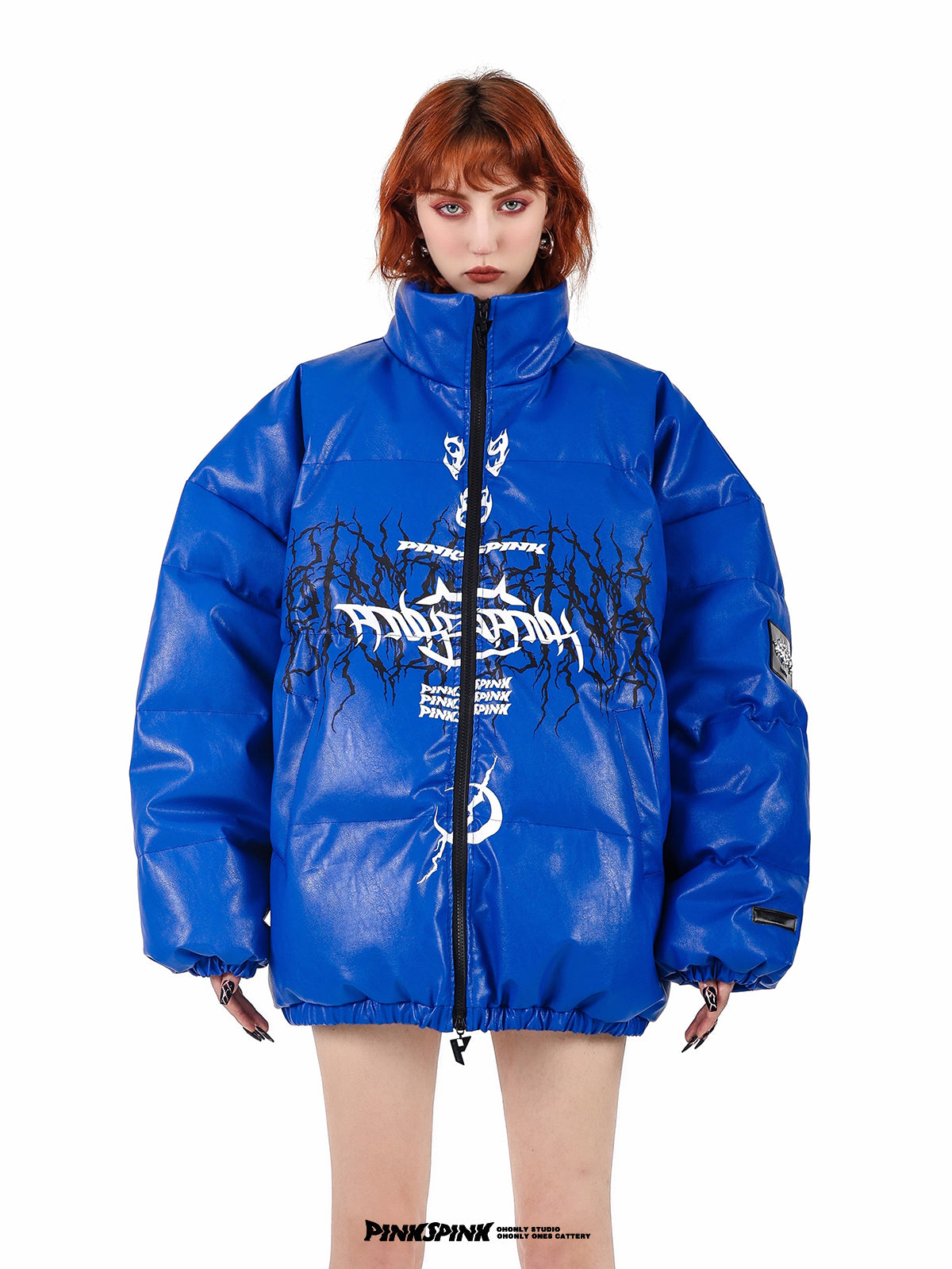 Thick Loose Logo Down-jacket