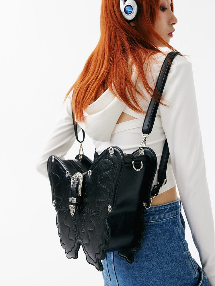 Three-dimensional Punk Butterfly Shape Bag - Cigaberry