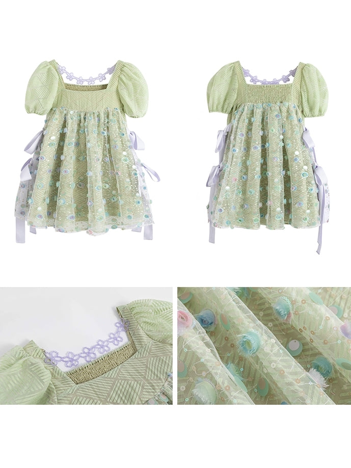 Flower Embroidery Princess Dress