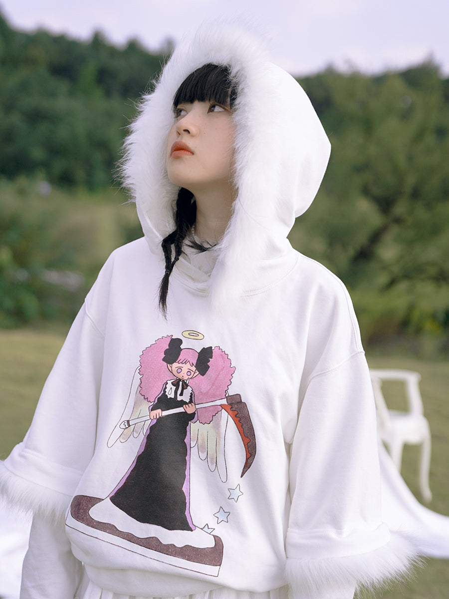 Hoodie Fur Reaper Gothic Parka