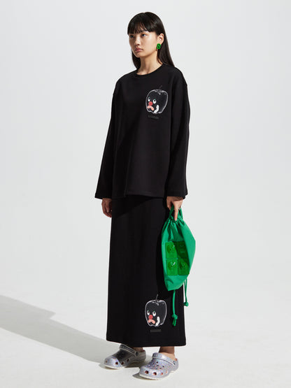 Unique Nichi Conspicuous Monotone Pullover&amp;Skirt