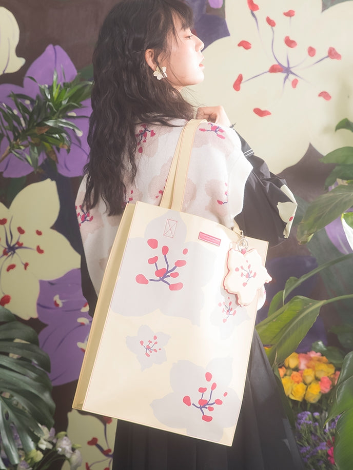 Cherry Blossom Print Tote Bag