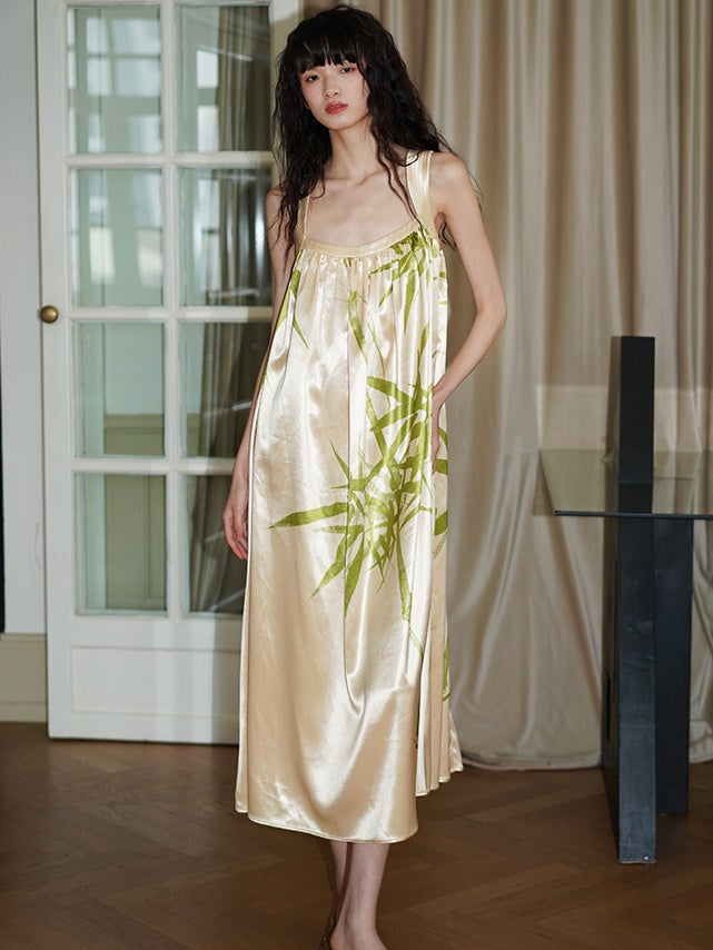 Drucken des chinesischen Style Long Slip Kleid