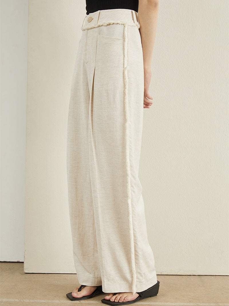 Tassel Loose High Waist Wide Leg Pants