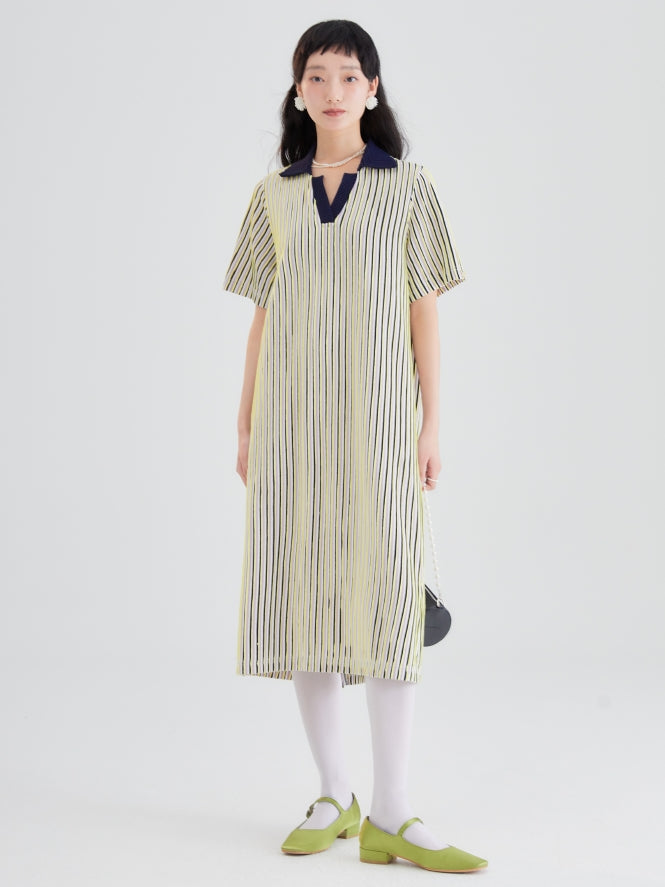 Retro Stripe POLO Dress