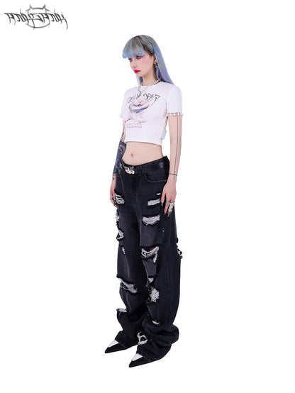 Cropped Casual Pop Nichi T-Shot