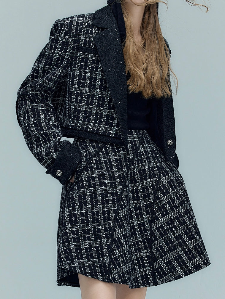 Classic Check Short Jacket &amp; Skirt