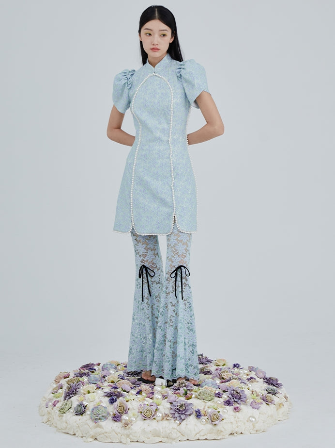 Flower Bud Sleeve New Chinese Dress