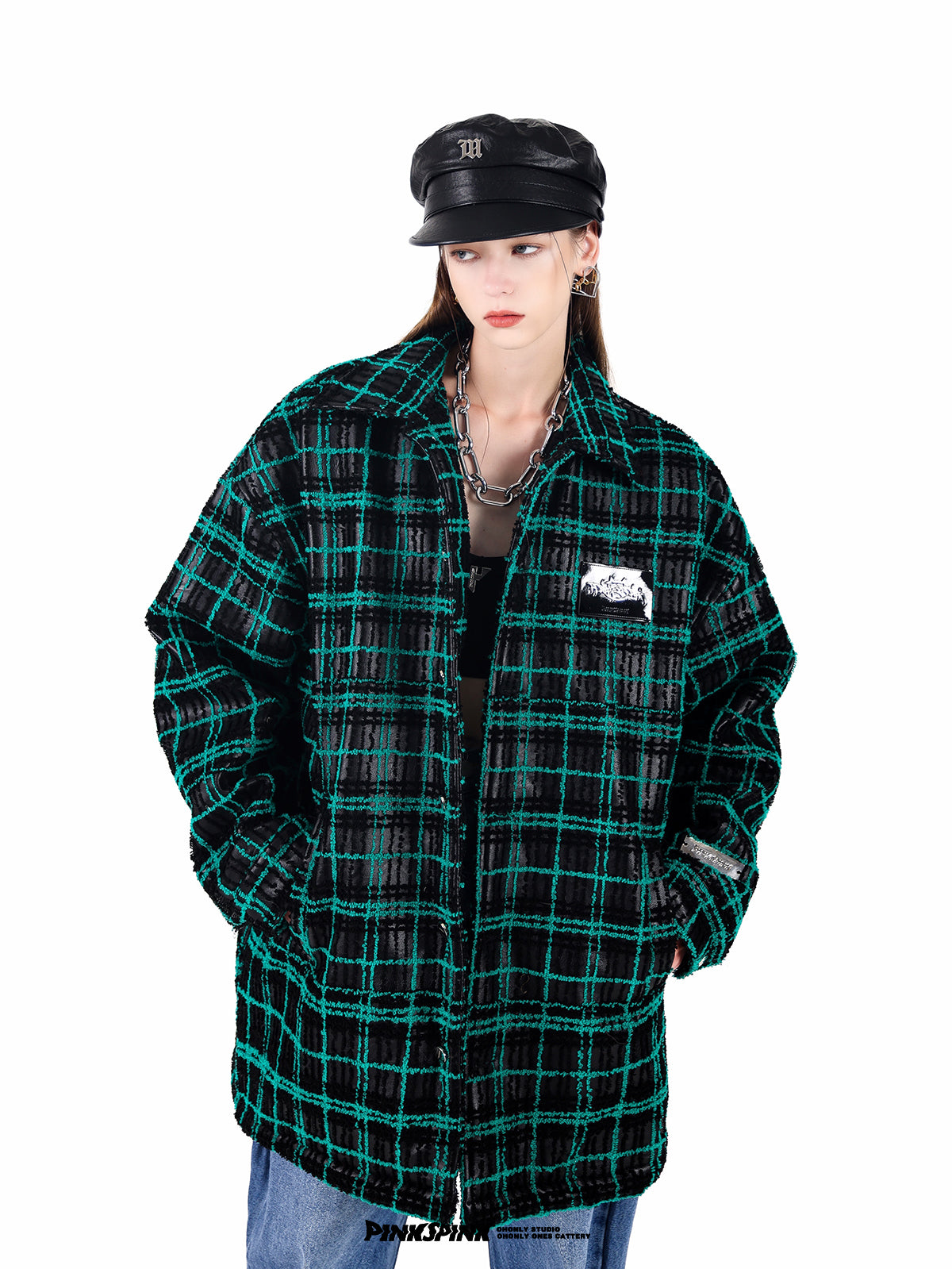 Over-size Plaid Casual Men&