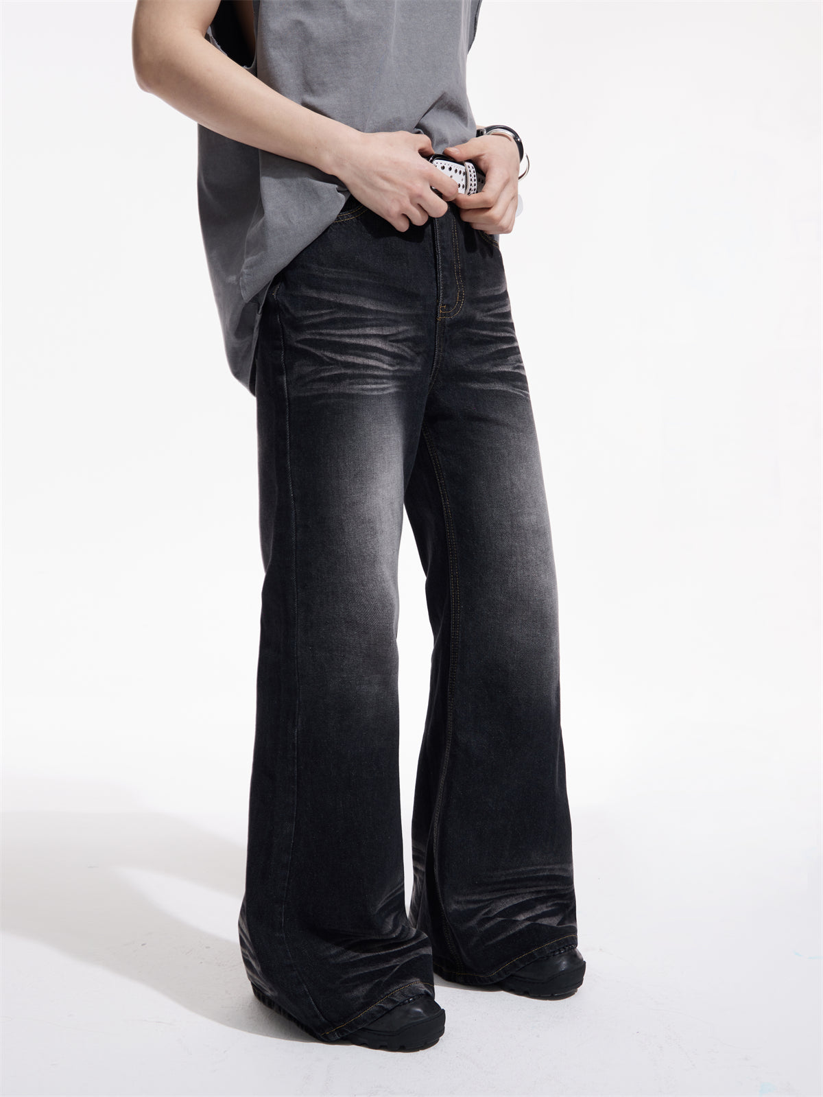 Flared Casual Wide-Leg Jeans